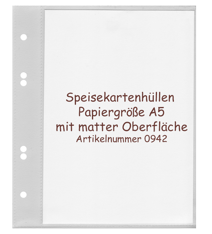 Speisekartenhüllen A5 matte Oberfläche